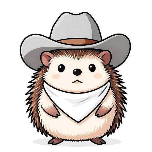 Whimsical Pastel Hedgehog Cartoon