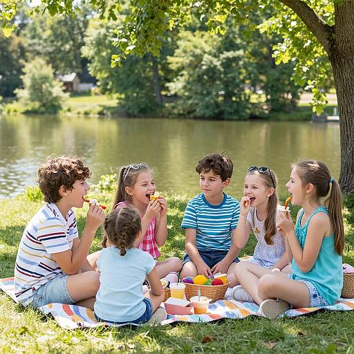 Children's Playful Picnic Pranks