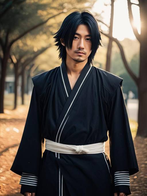 Man in Ren Akiyama Cosplay Costume