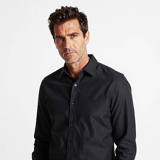 Serious Man Portrait on White Background