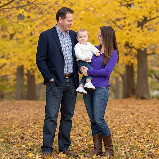 Autumn Family Portrait in Cary