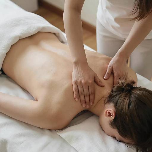 Relaxing Massage Session Overhead Photograph