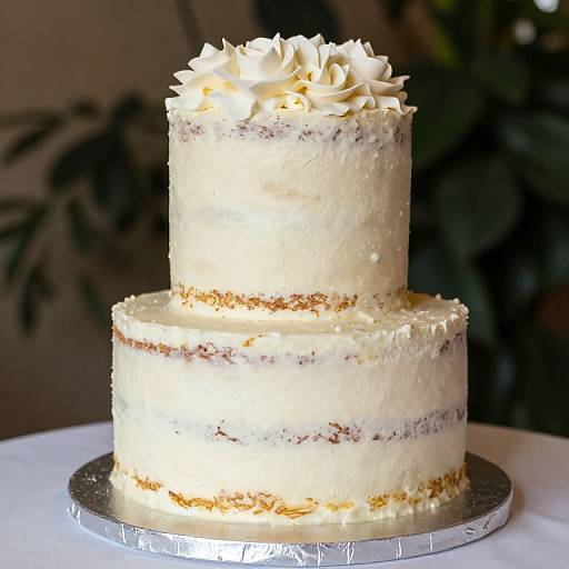 Elegant Naked Wedding Cake Design