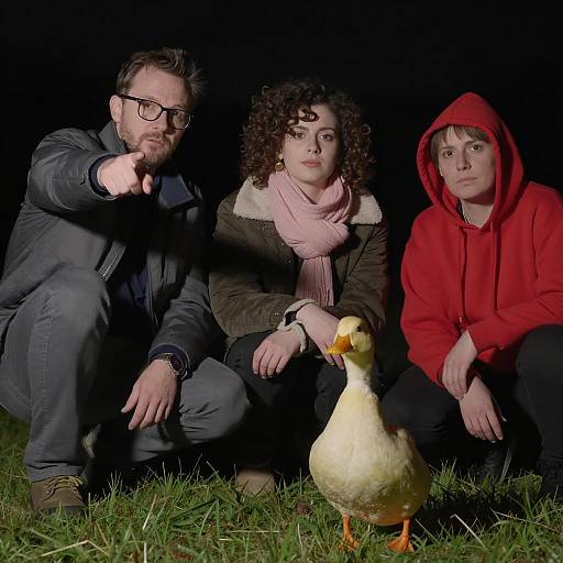 Nighttime Scene with Quirky Group