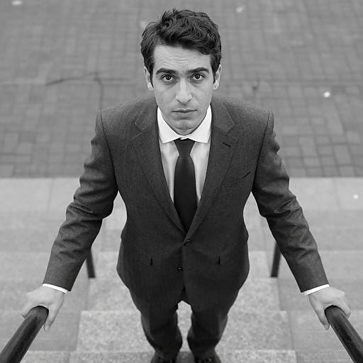 Monochrome Portrait of an Intense Gentleman