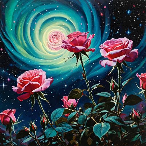 Cosmic Roses in Quantum Galaxy
