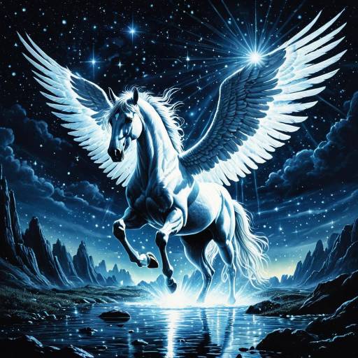 Radiant Pegasus in Celestial Night Radiant Pegasus in Celestial Night