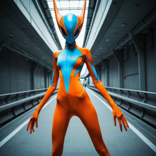 Deoxys Cosplay: Futuristic Slender Humanoid