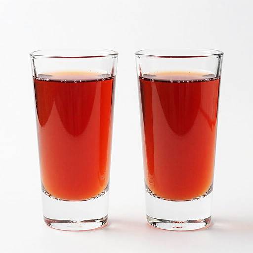 Vibrant Red Liquid in Clear Tumblers