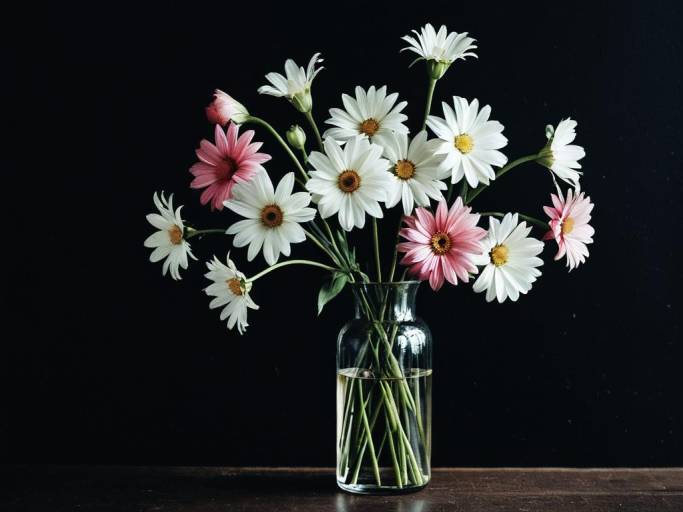 Elegant Flower Wallpaper with Dark Background