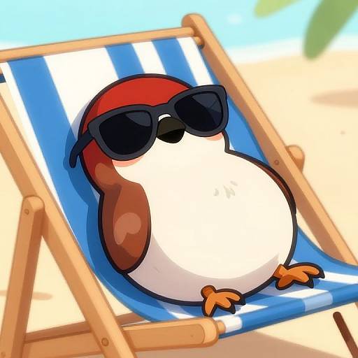 Sparrow in Sunglasses Close-Up