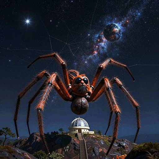 Celestial Anansi Weaving Cosmic Wisdom