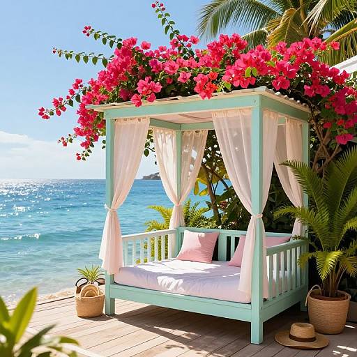 Vintage Pastel Cabana by Coastal Paradise