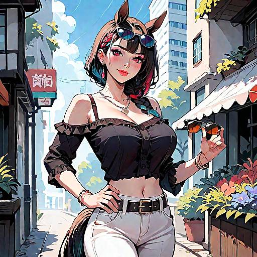 Anime Horse Girl in Casual Outfit