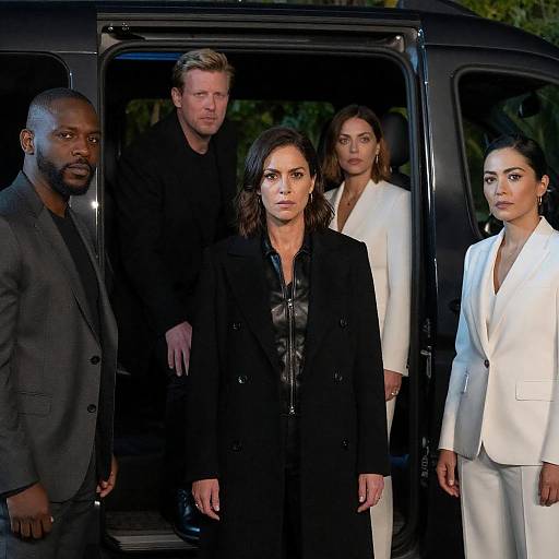 Nighttime Gathering by the Black Van