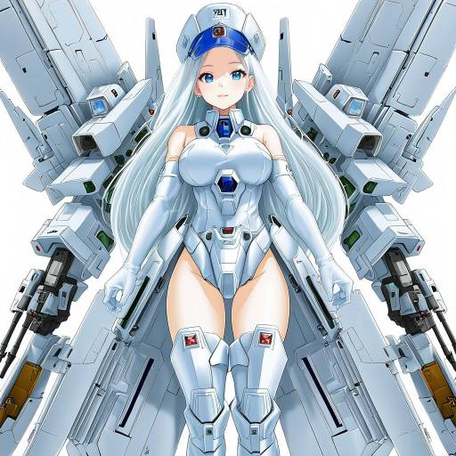 Illustration of Aila jyrkiainen, gundam in the style of Hizuki yayoi