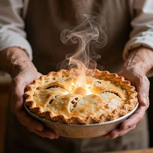 Elderly Baker's Warm Nostalgic Pie