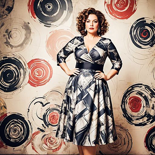 Elegant Businesswoman in Vintage Studio