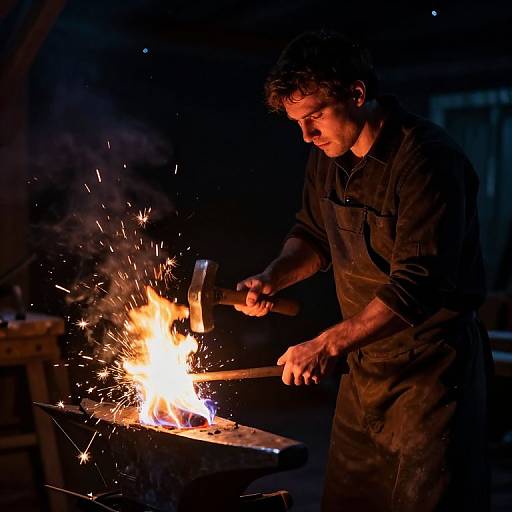 Celestial Blacksmith Forging Destiny