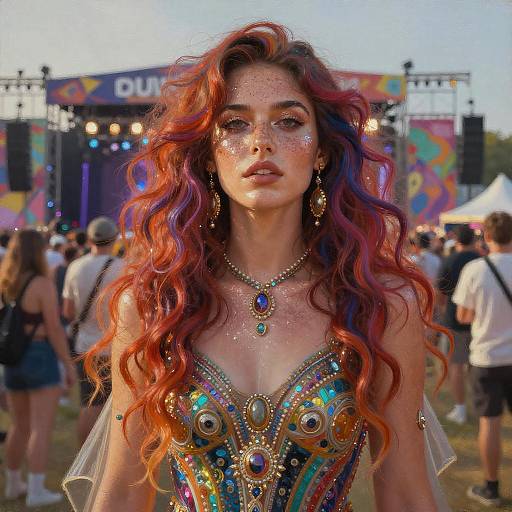 Radiant Festival Portrait of an Enchanting Woman