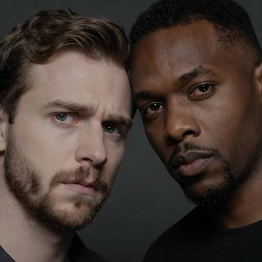 Close-up Portrait of Intense Two Men