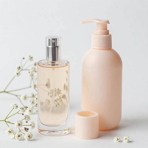 Elegant Perfume and Lotion Display Shot