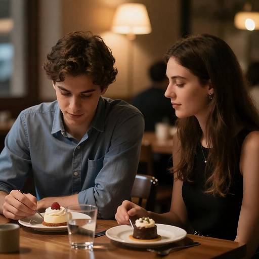 Cozy Dessert Date in Warm Light