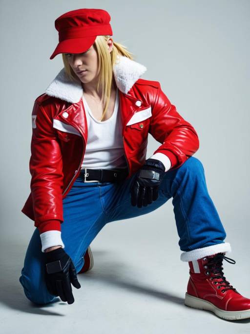 Realistic Terry Bogard Man Cosplay Photo