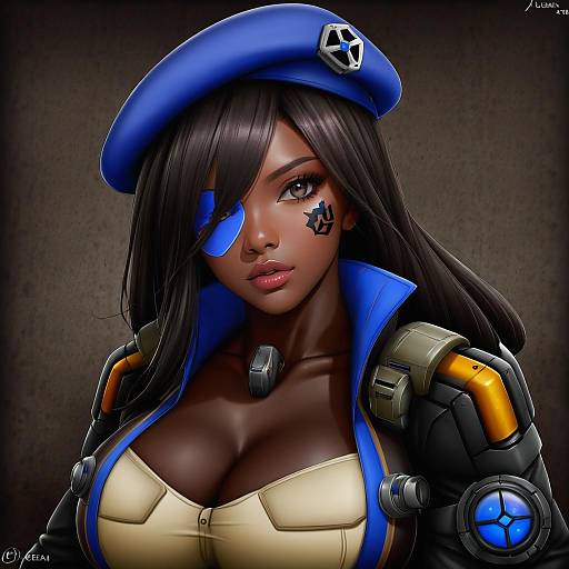 Illustration of Ana (overwatch), overwatch in the style of Kuena