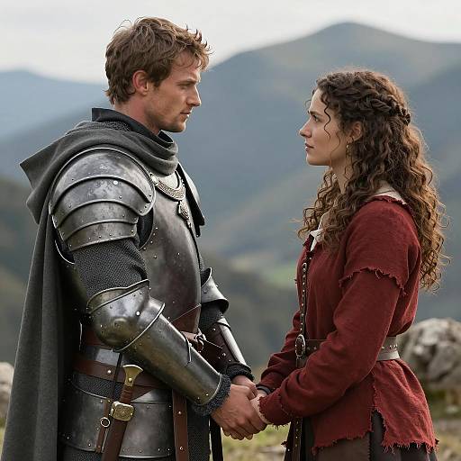 Medieval Romance in Mountain Landscape