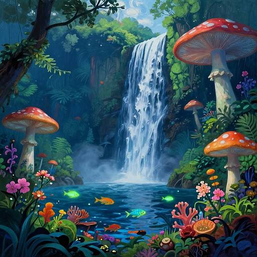 Surreal Waterfall to Underwater Dreamscape