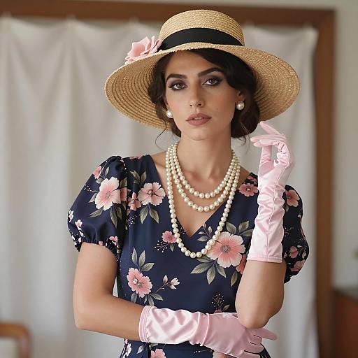 Vintage July Outfit Portrait of a Woman