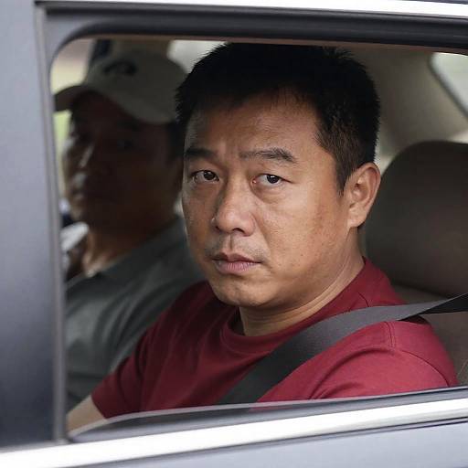 Intense Gaze: Portrait through a Car Window