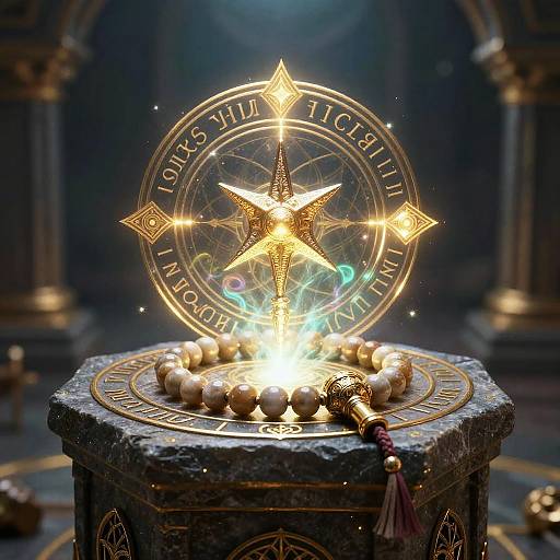 Mystical Glowing Prayer Bead Artifact
