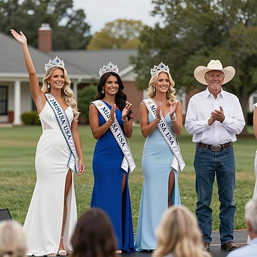 Spectacle of a Glamorous Pageant Ceremony