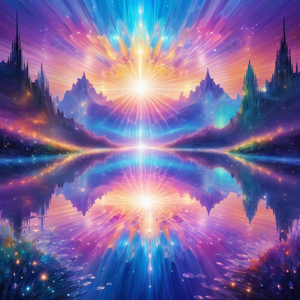 Radiant Crystal Landscape at Twilight