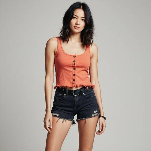 Casual Streetwear Look: Coral Tank & Shorts