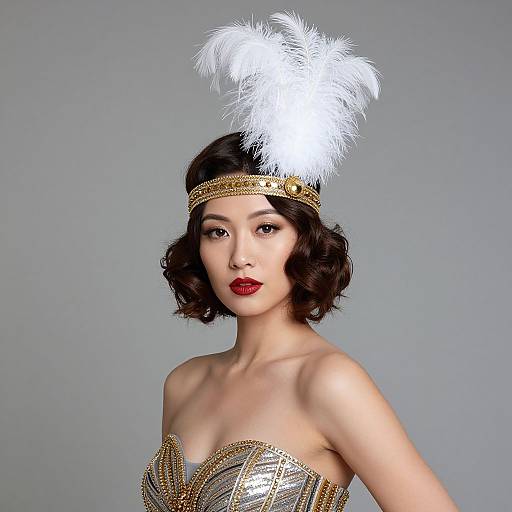 Vintage Gatsby Style Elegant Woman