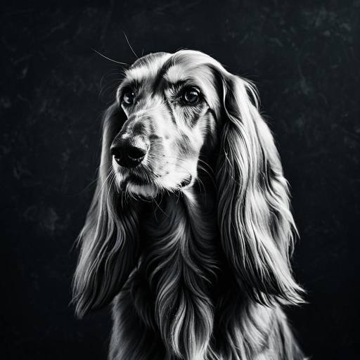 Elegant Afghan Hound Mural Portrait Elegant Afghan Hound Mural Portrait