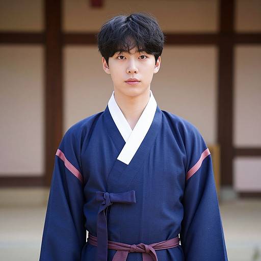 Realistic South Korean Male in Traditional Attire