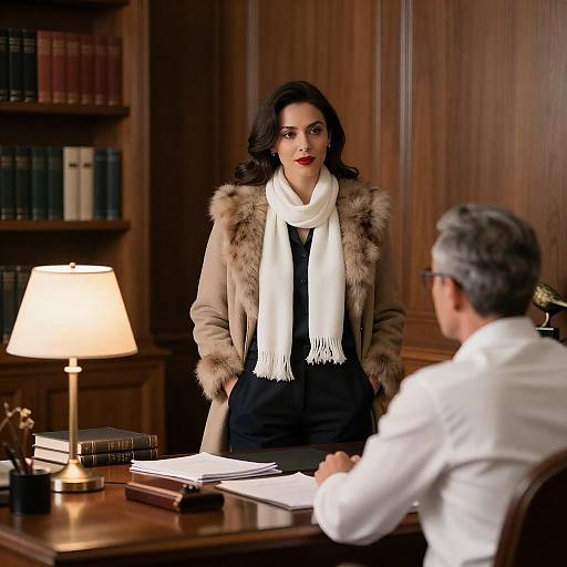 Elegant Office Scene with Confident Woman