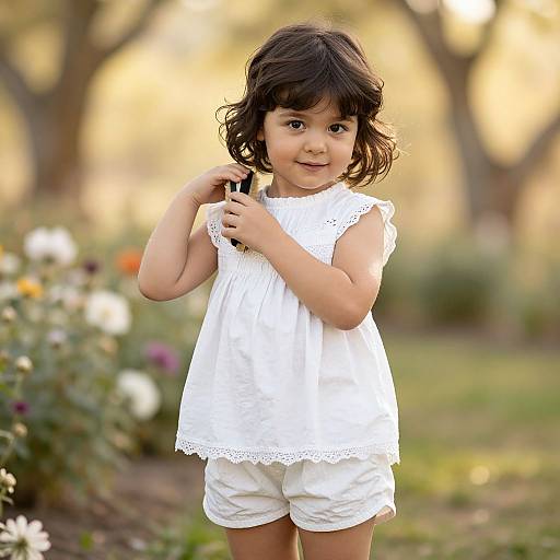 Innocent Child in Sunny Garden