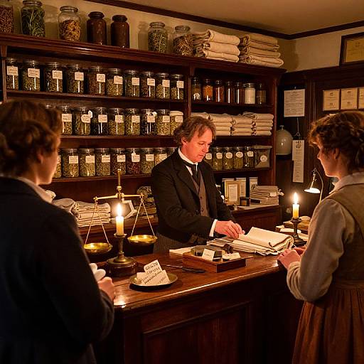 Victorian Merchant Shop Interior Scene