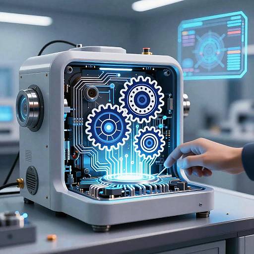 Futuristic AI Sticker Machine