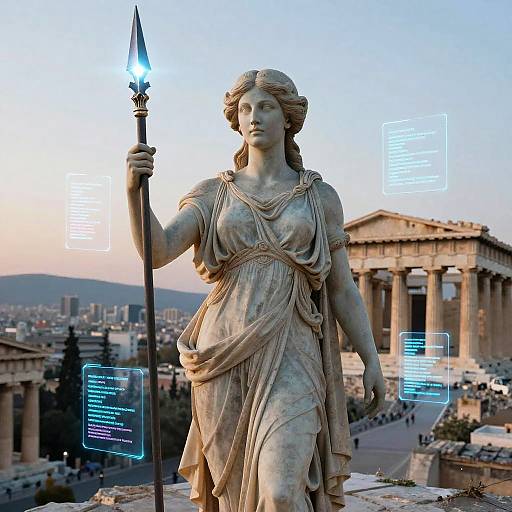 Majestic AI Goddess of Athens