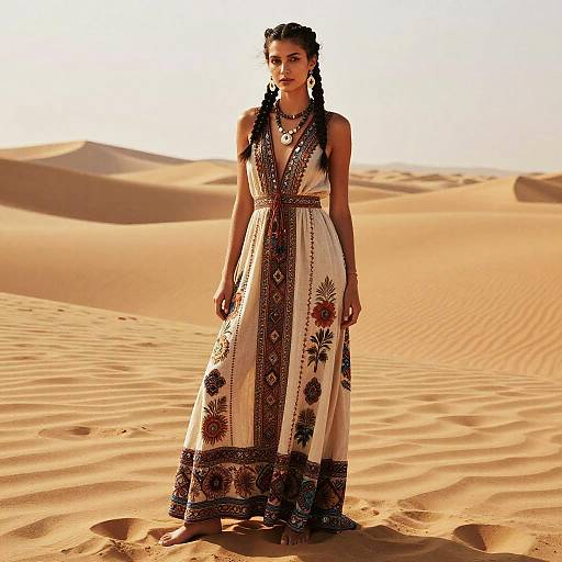 Bohemian Micro Bangs in Desert Dunes