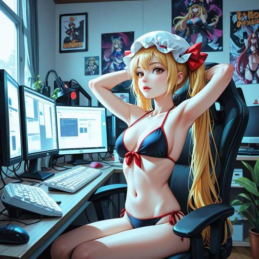 Blonde Girls in Swimwear with Tech Vibes