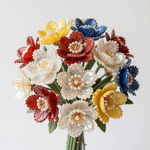 Hyperrealistic Pearl Flower Bouquet