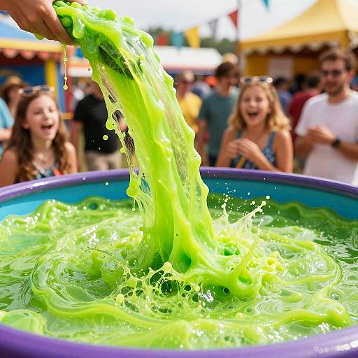 Neon Green Slime Dunk Tank Splash