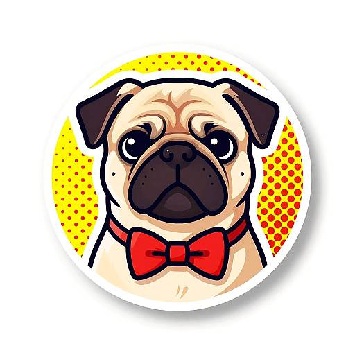 Pop Art Pug Avatar Vector